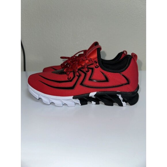 BRONAX SPIDERMAN Athletic Shoes Boys Eur 39 Elastic Toggle Lace Red And Black - Picture 4 of 6